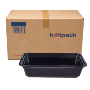 Hotpack Black Base Rectangular Container 32oz