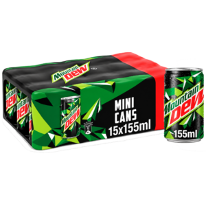 مشروب ماونتن ديو الغازي علب صغيرة